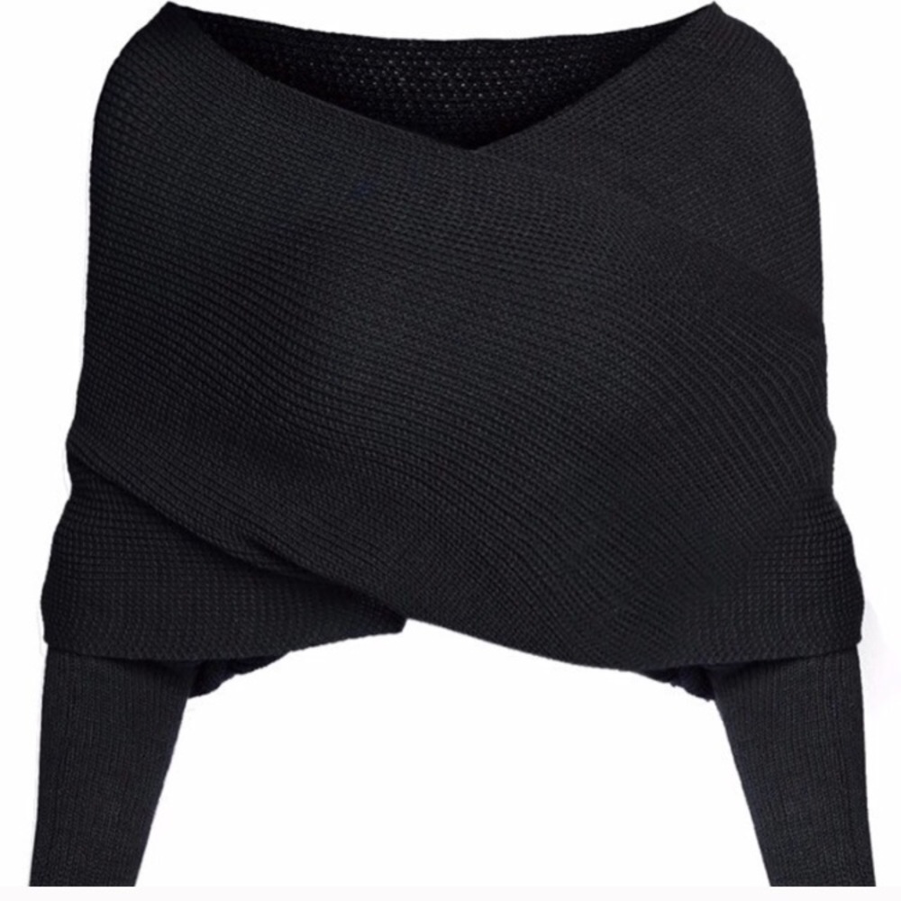 NEW! Wrap Sweater. Also, a Scarf With Sleeves - Picture 3 of 4